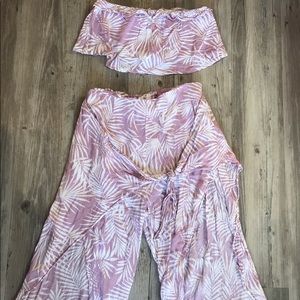 Cotton Candy LA two piece purple tropical set s/m